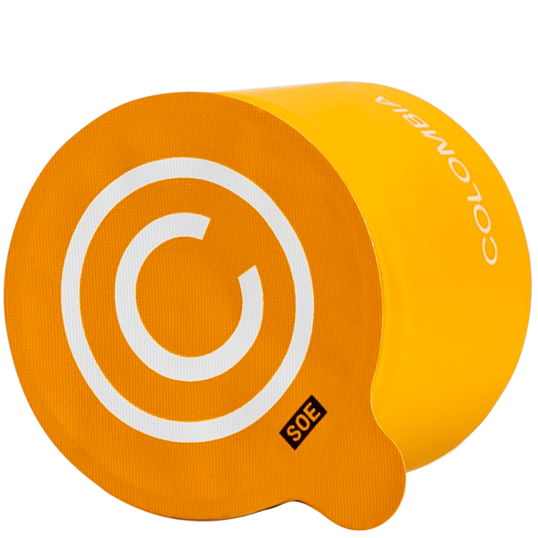 Cápsula de café Moins PNG para espresso de origen único de Colombia